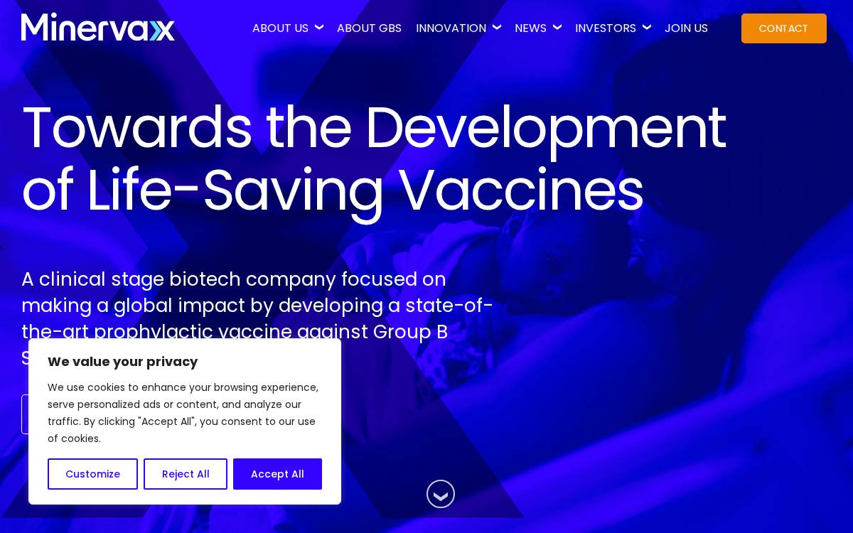 MinervaX website preview