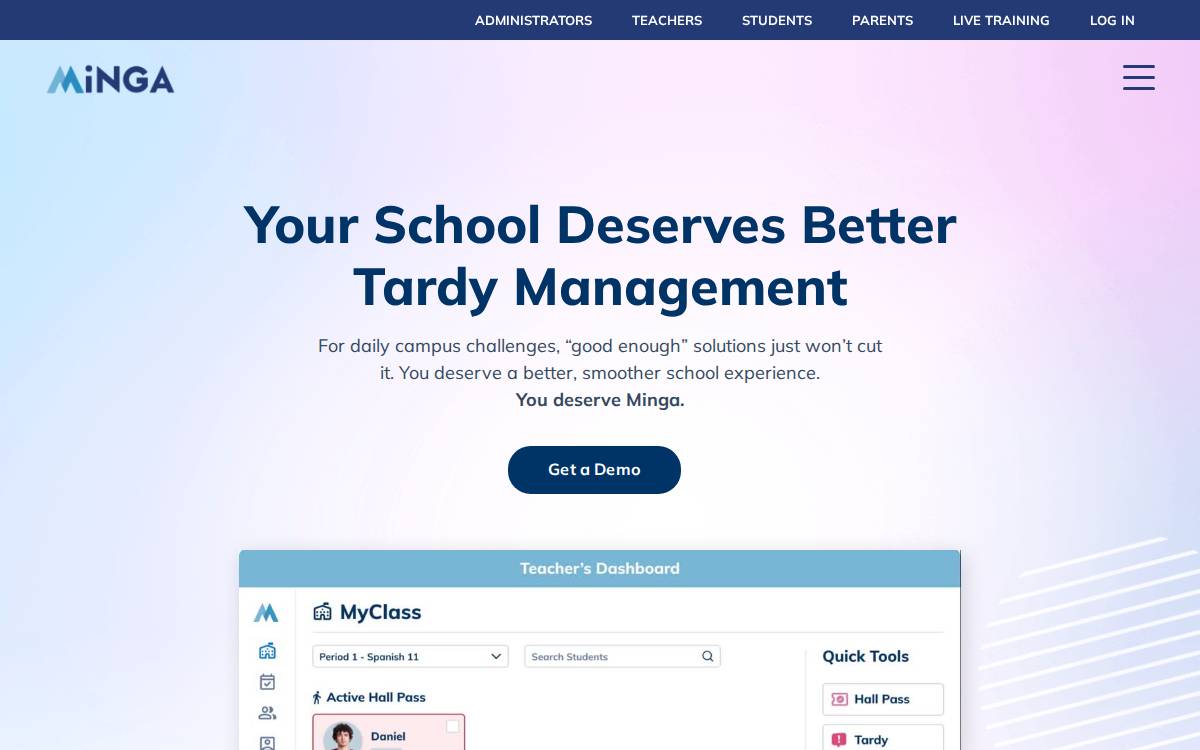 Minga website preview
