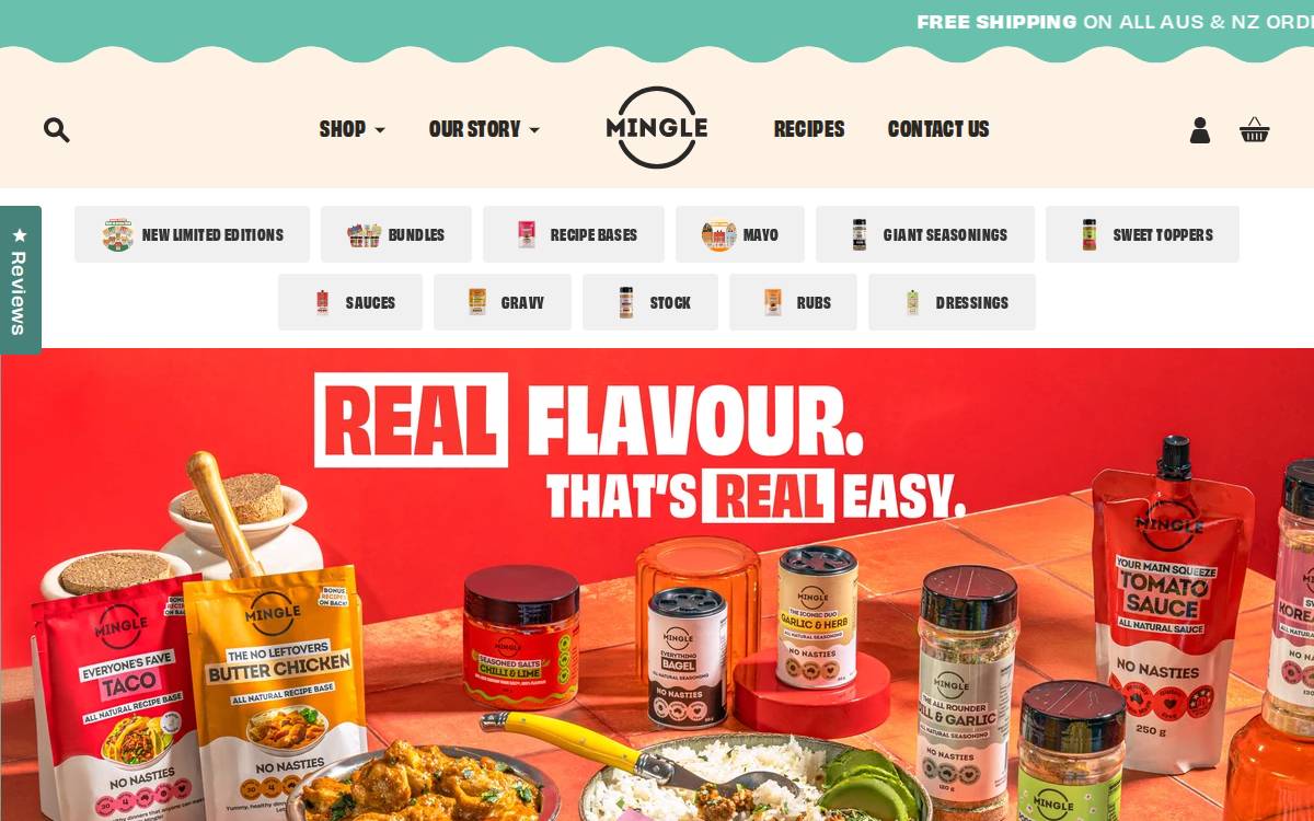 Mingleseasoning website preview