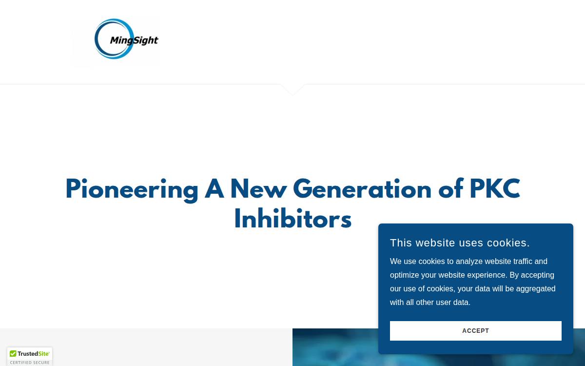 MingSight Pharmaceuticals website preview