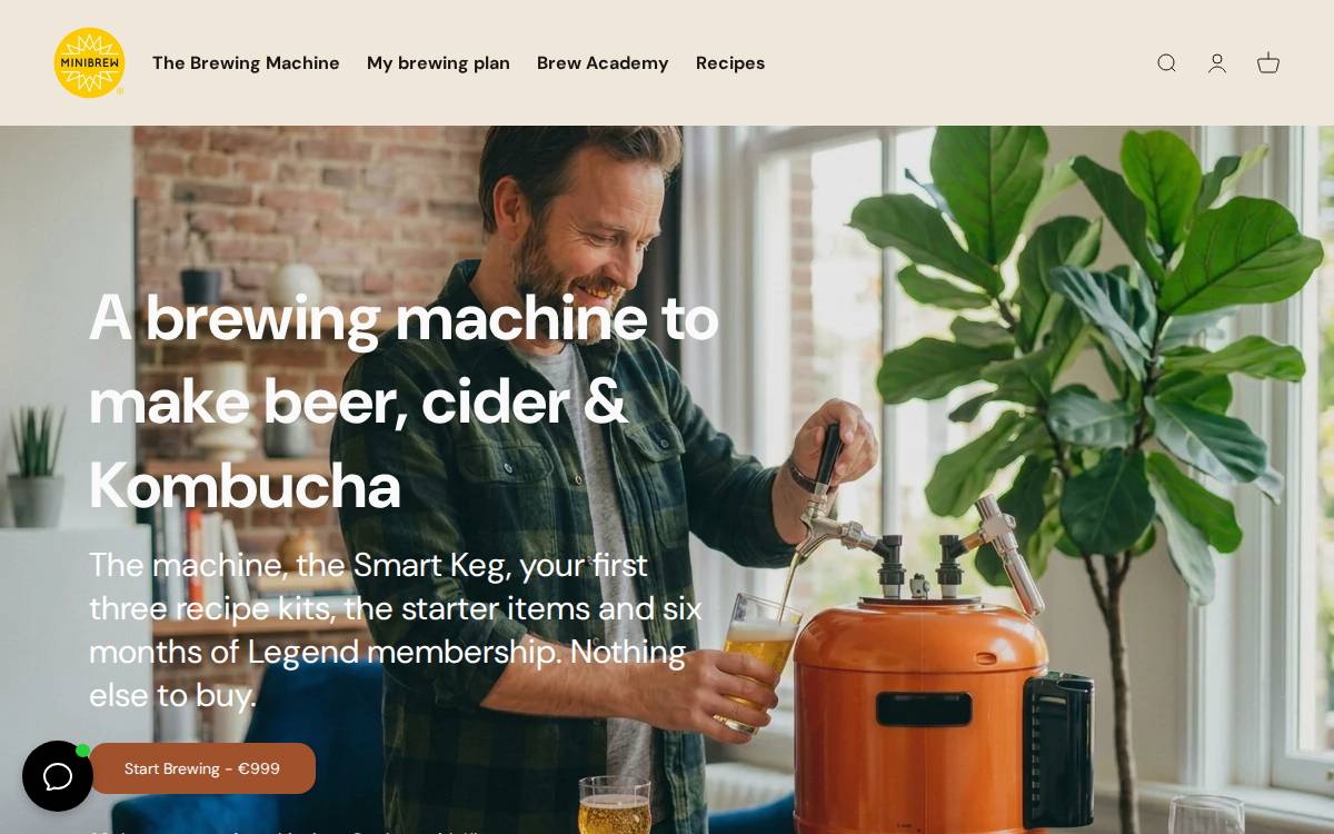 Minibrew website preview