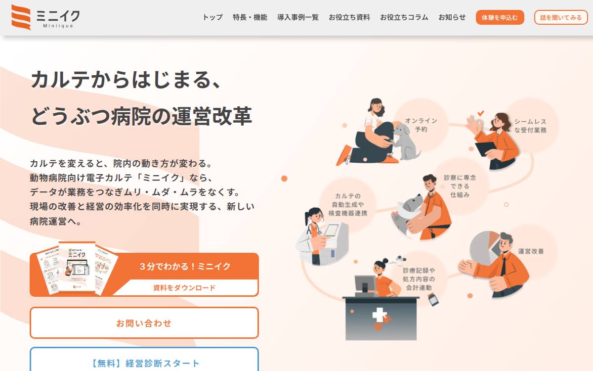 Miniique website preview