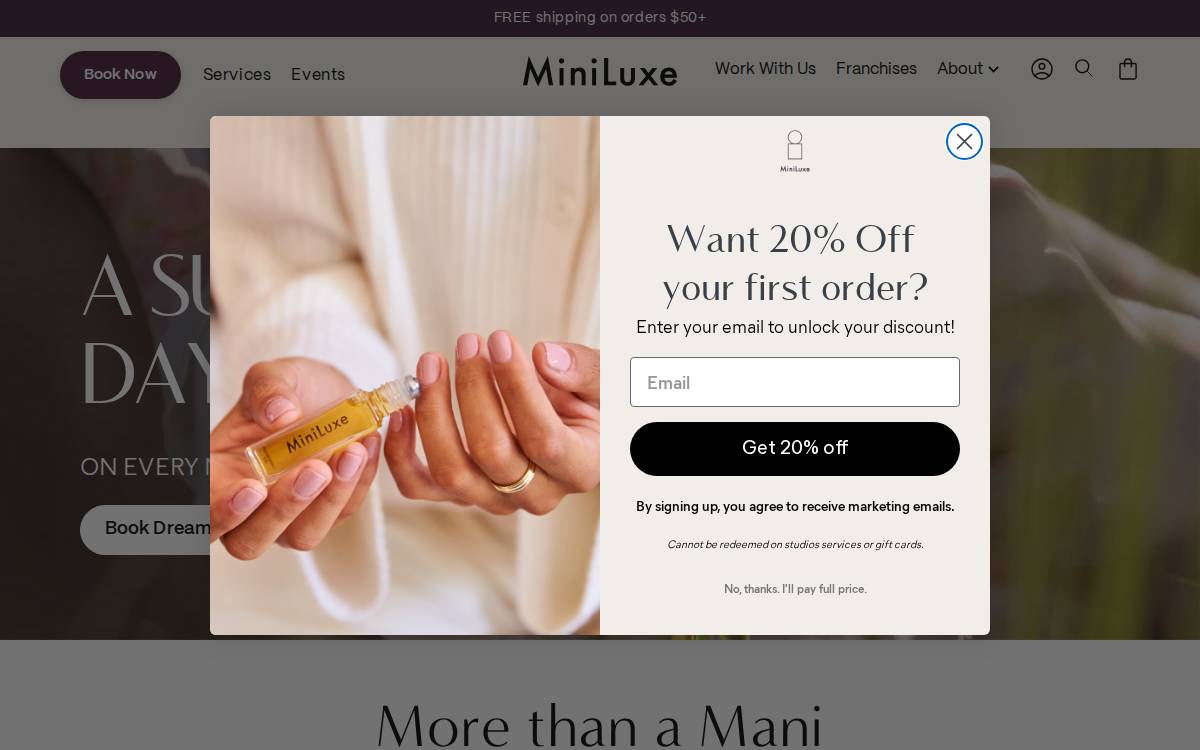 Miniluxe website preview