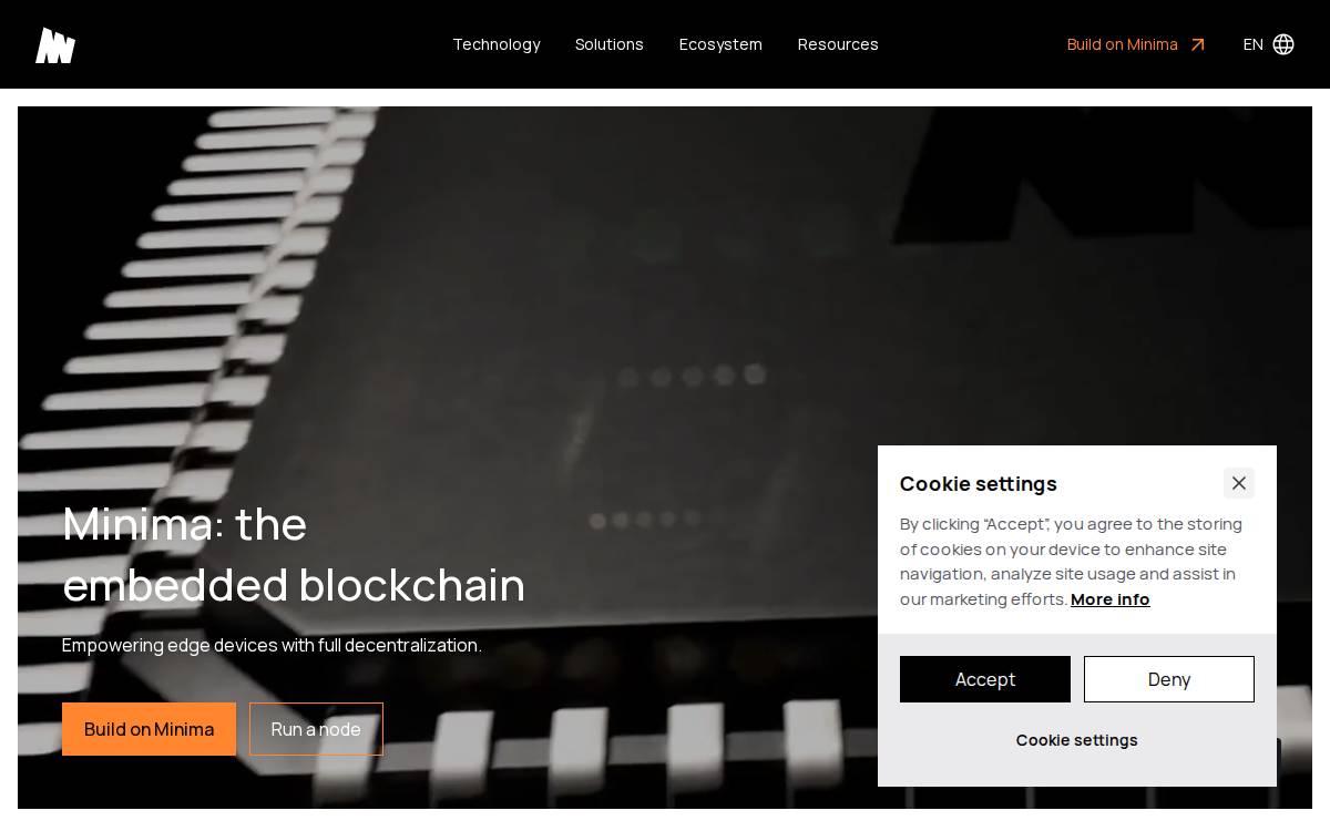Minima website preview
