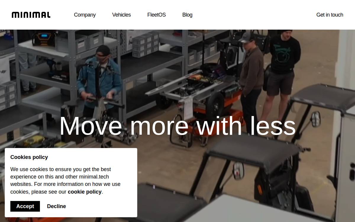 Minimal website preview
