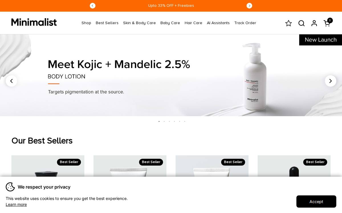 Minimalist website preview