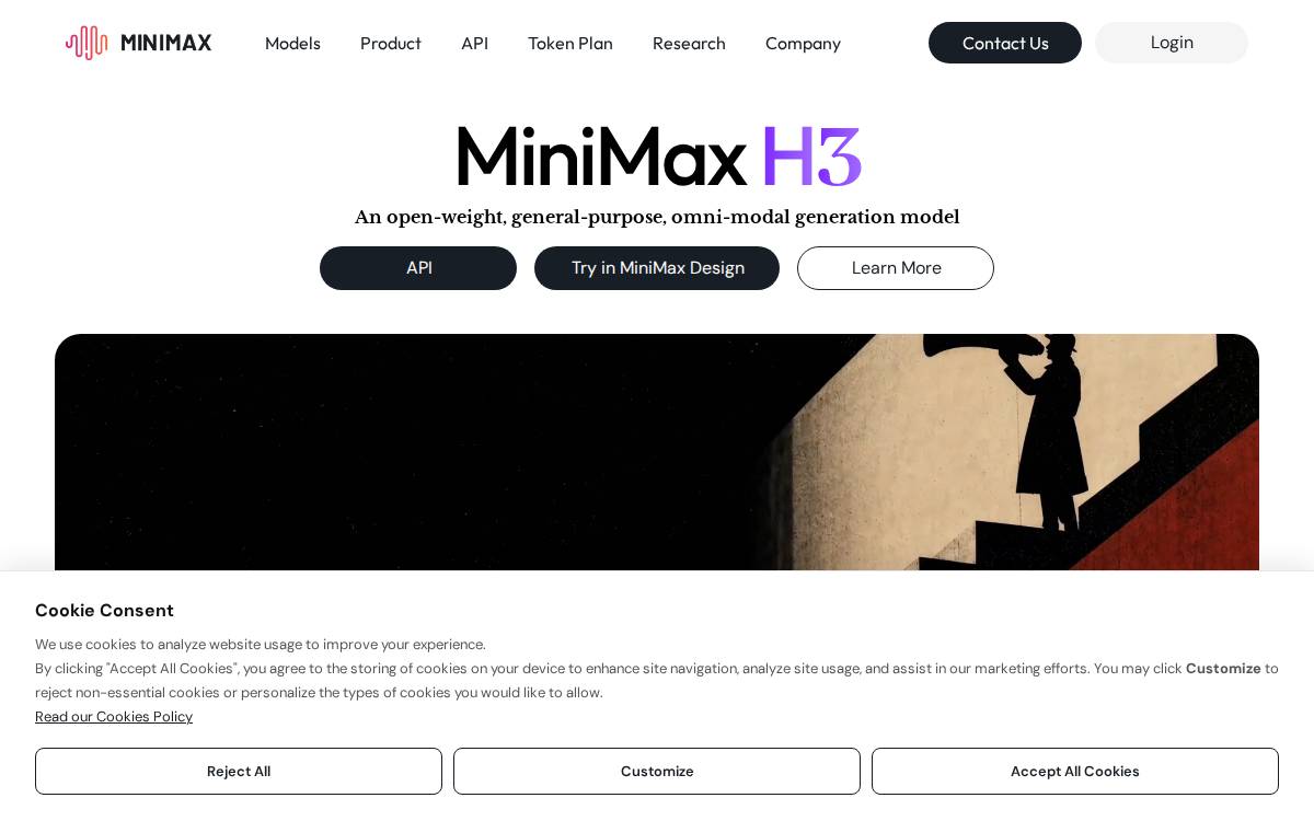 MiniMax website preview
