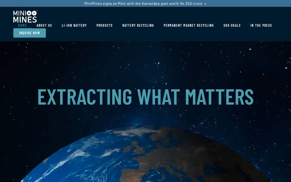 Minimines website preview