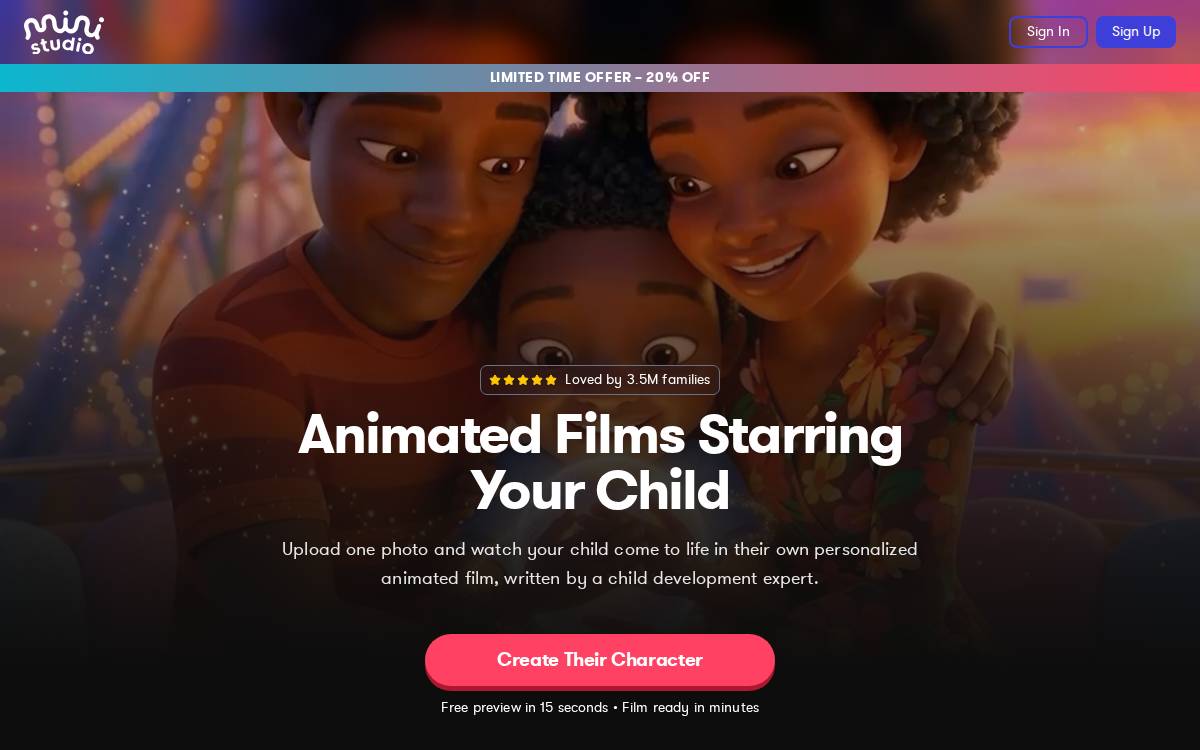 Ministudio website preview