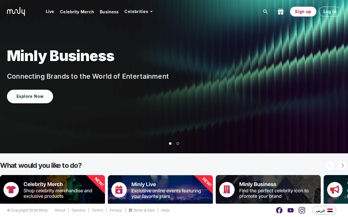 Minly website preview