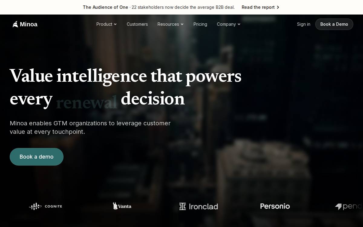 Minoa website preview