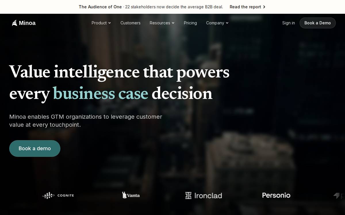 Minoa website preview