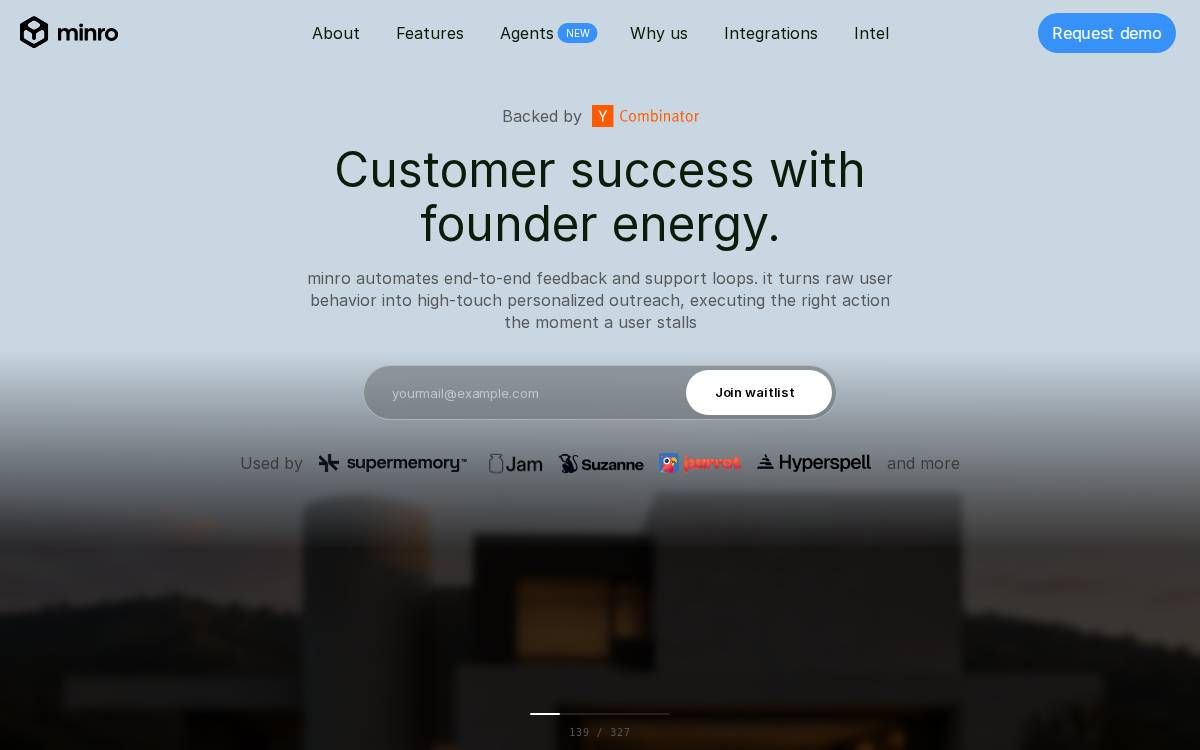 Minro website preview