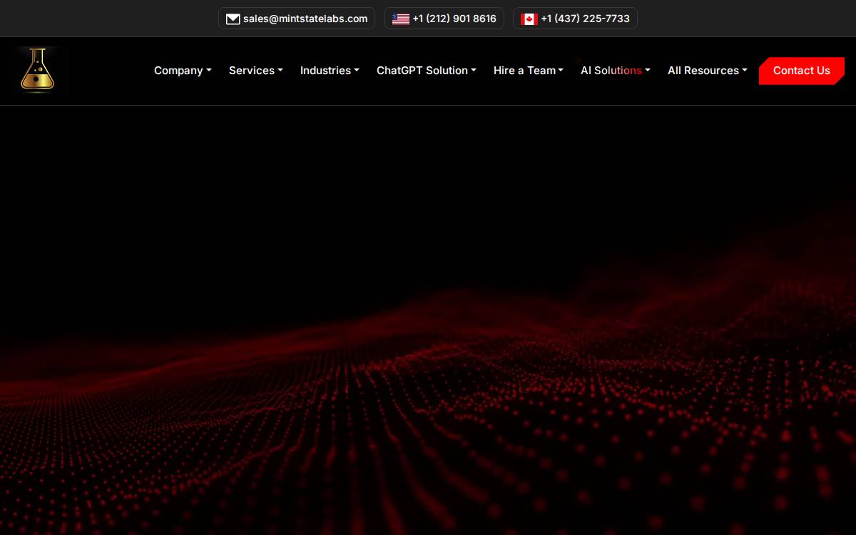 Mint State Labs website preview