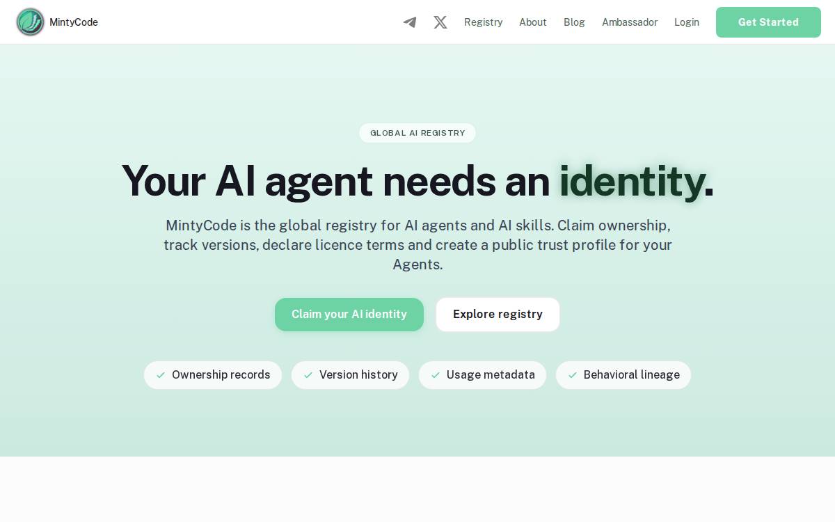 Mintycode website preview