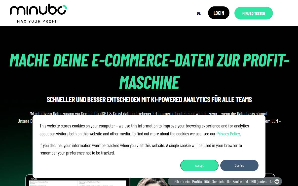 minubo website preview