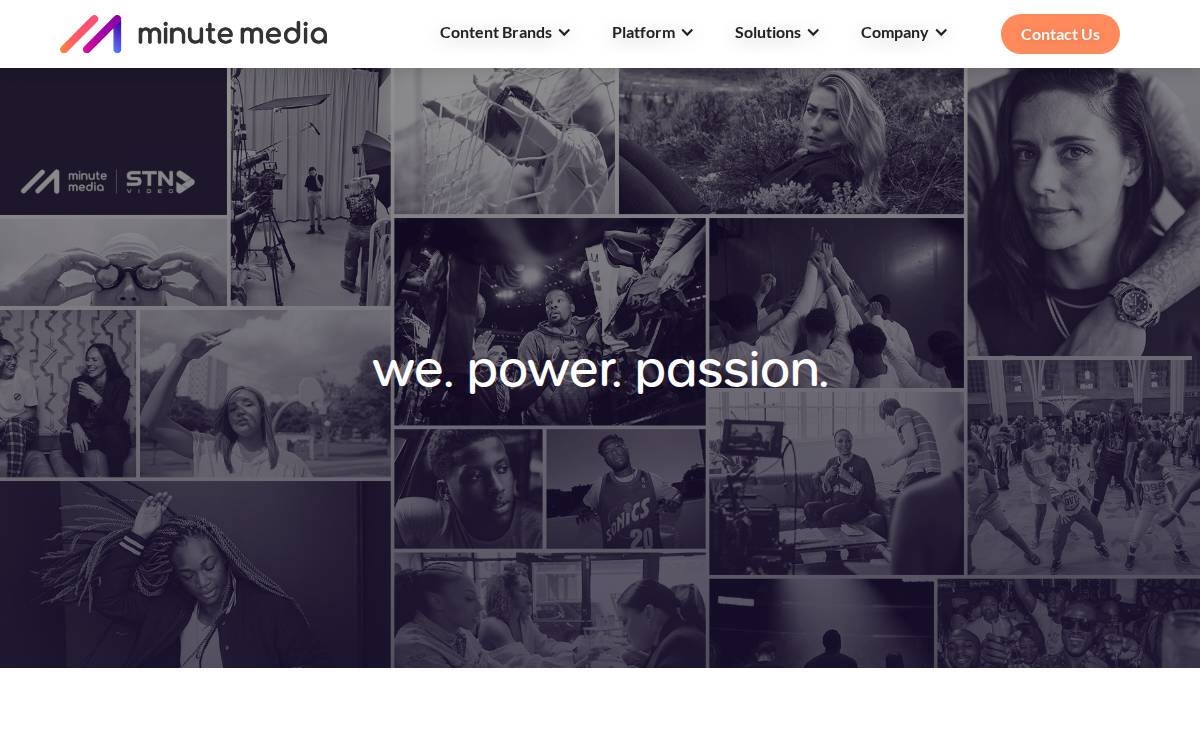 Minute Media website preview