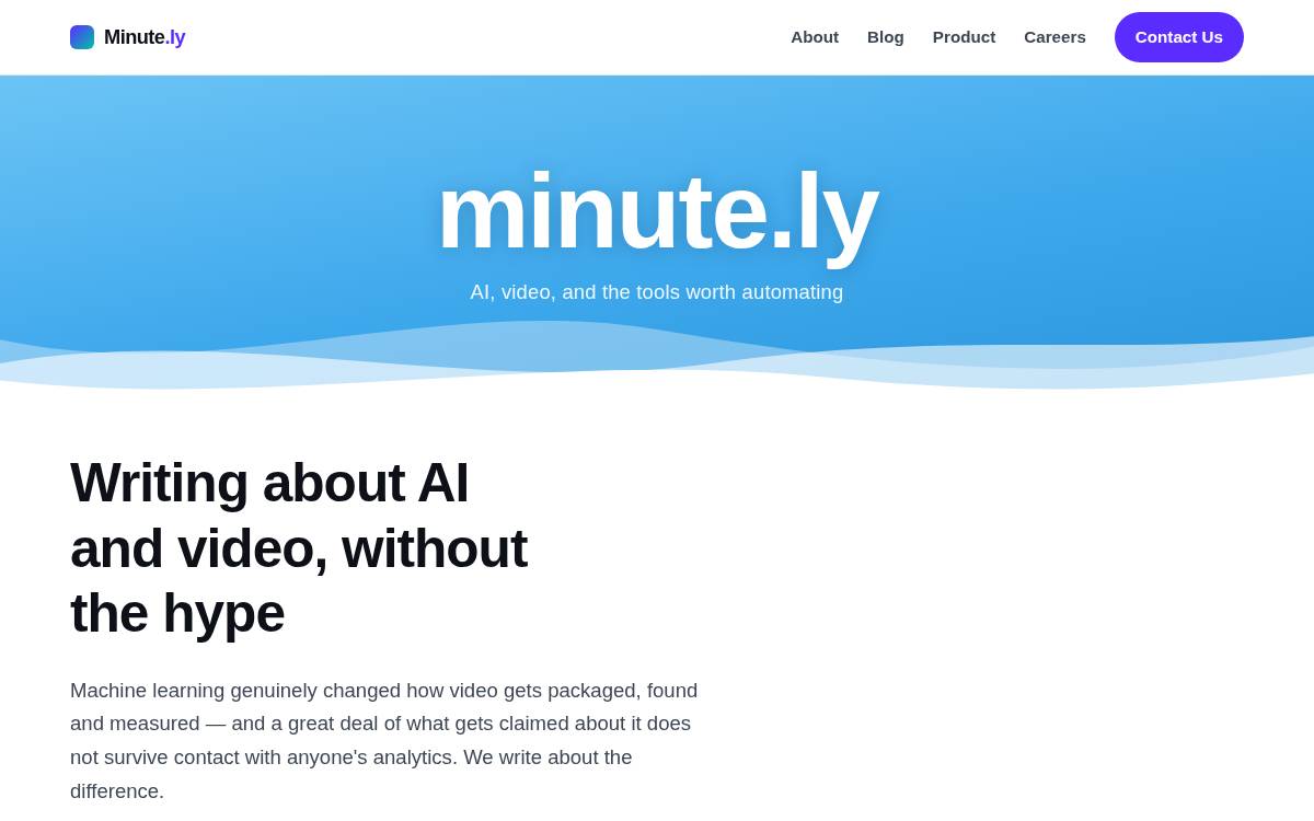 Minute website preview