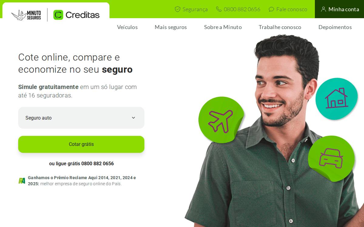 Minuto Seguros website preview