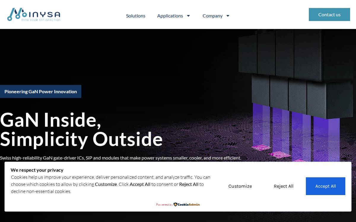 Minysa website preview