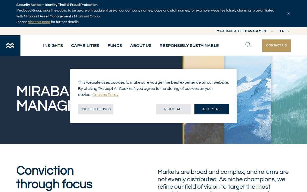 Mirabaud Am website preview