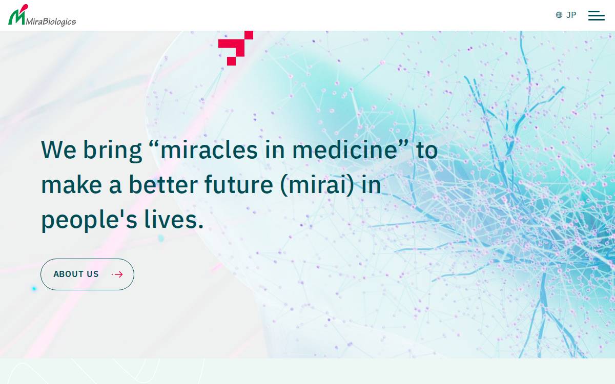 Mirabiologics website preview
