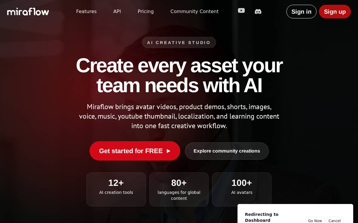 Miraflow website preview
