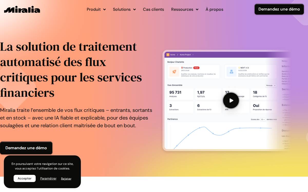 Miralia website preview