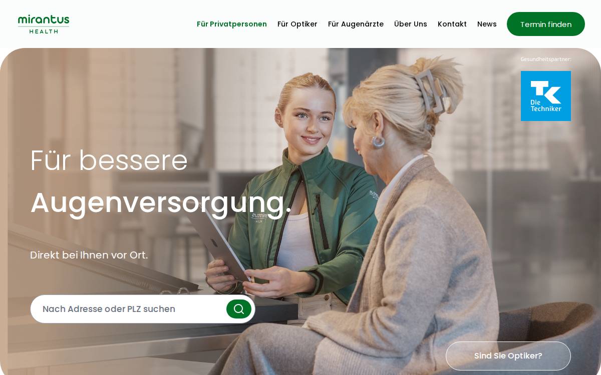Mirantus Health website preview