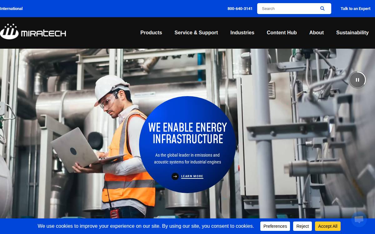 Miratechcorp website preview