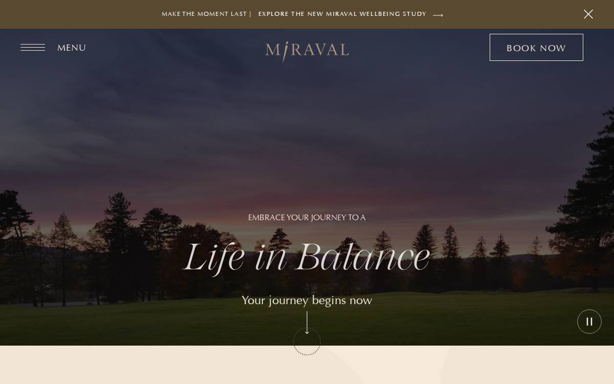 Miravalresorts website preview