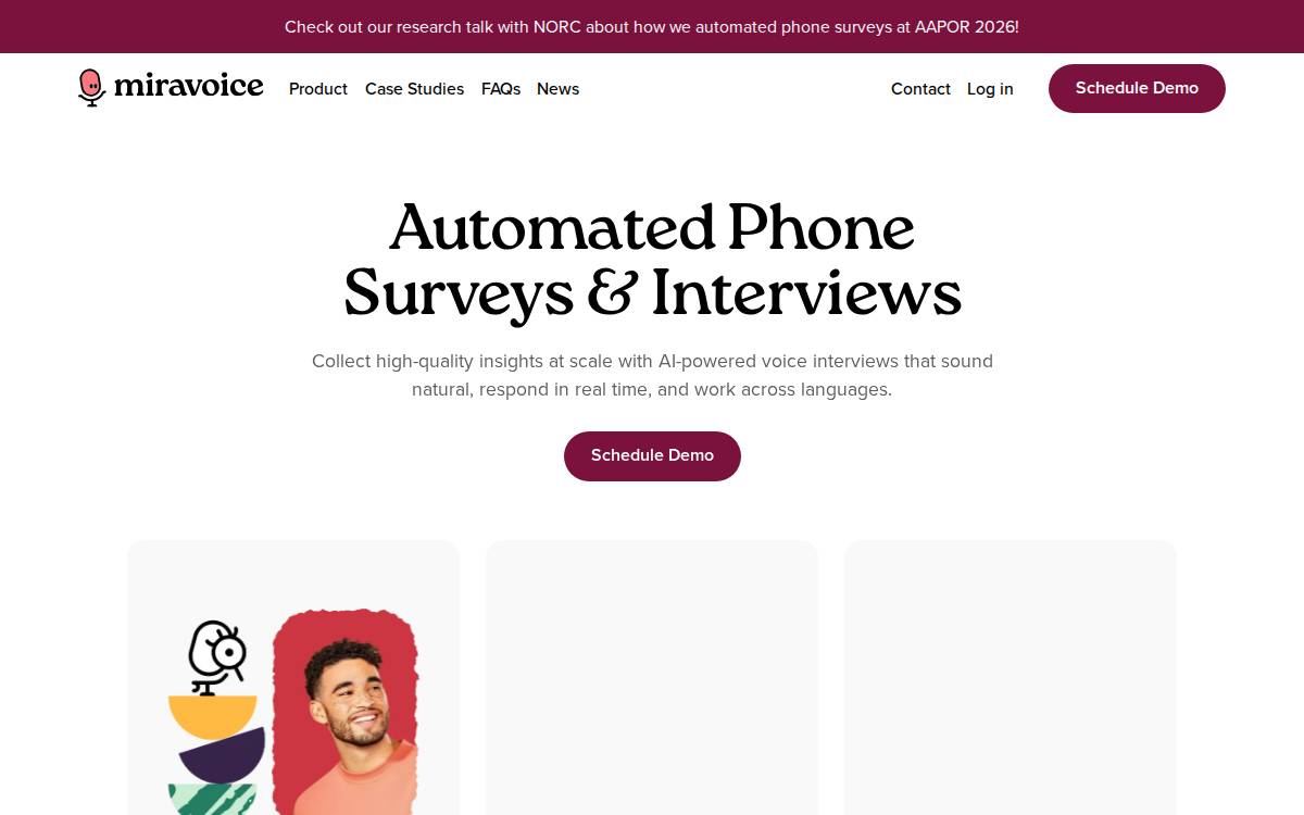 Miravoice website preview