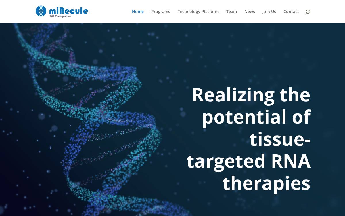 miRecule website preview