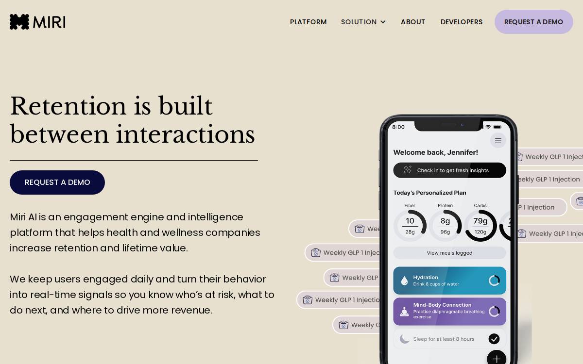 Miri website preview