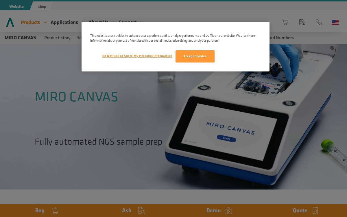Miroculus Inc website preview