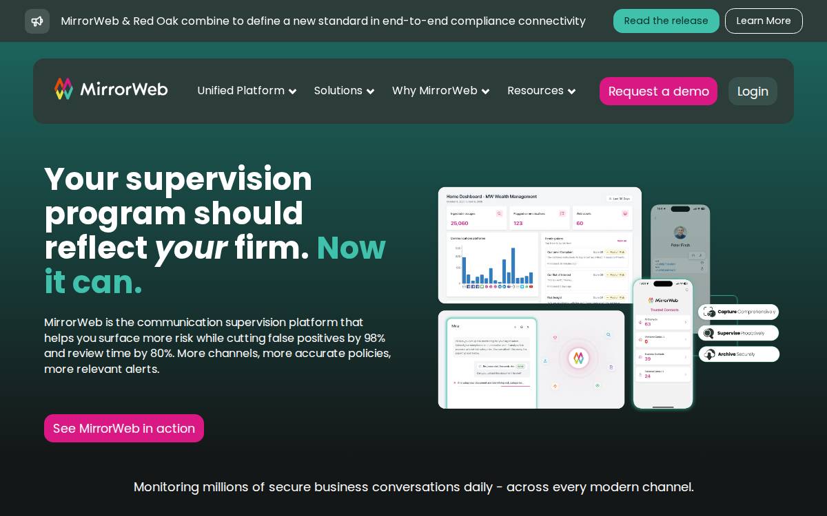Mirrorweb website preview
