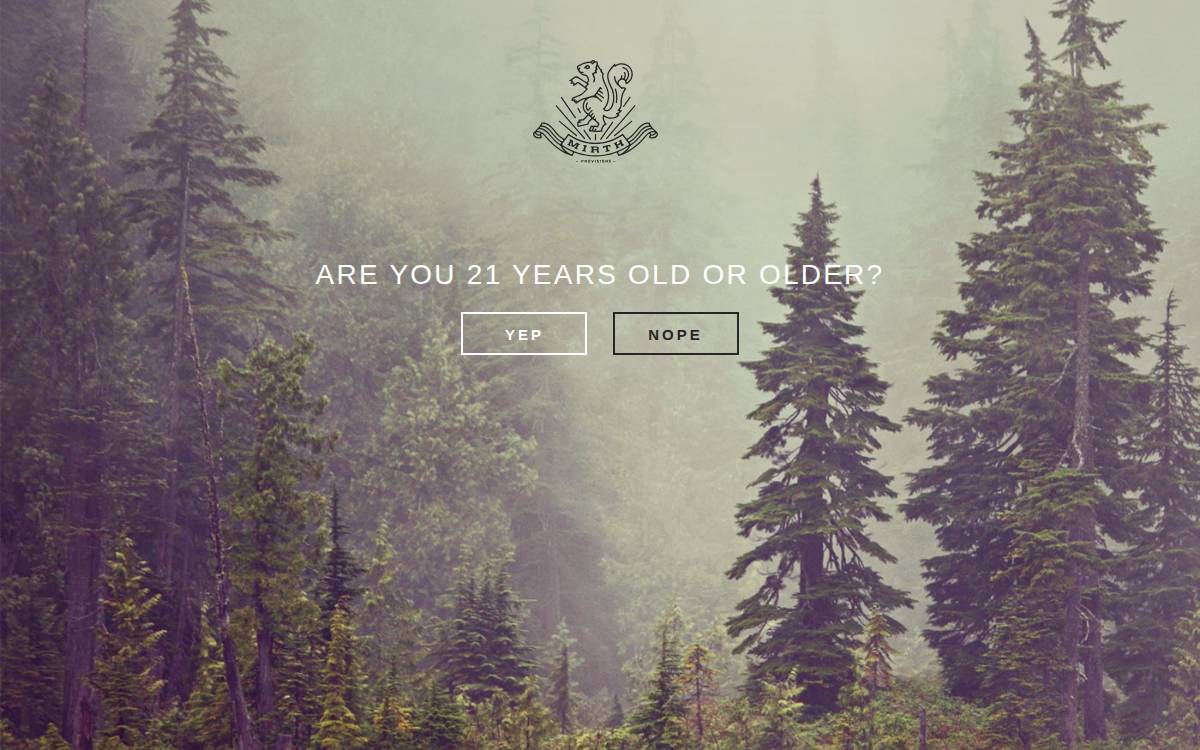 Mirth Provisions website preview