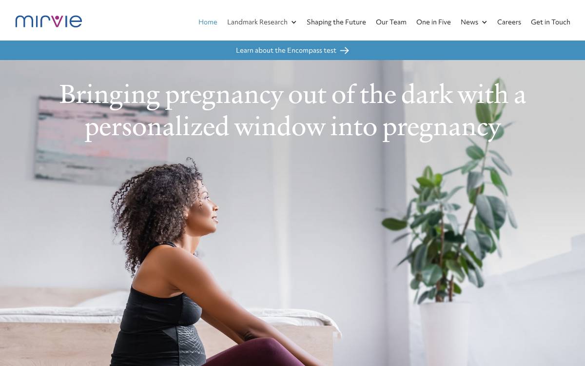 Mirvie website preview