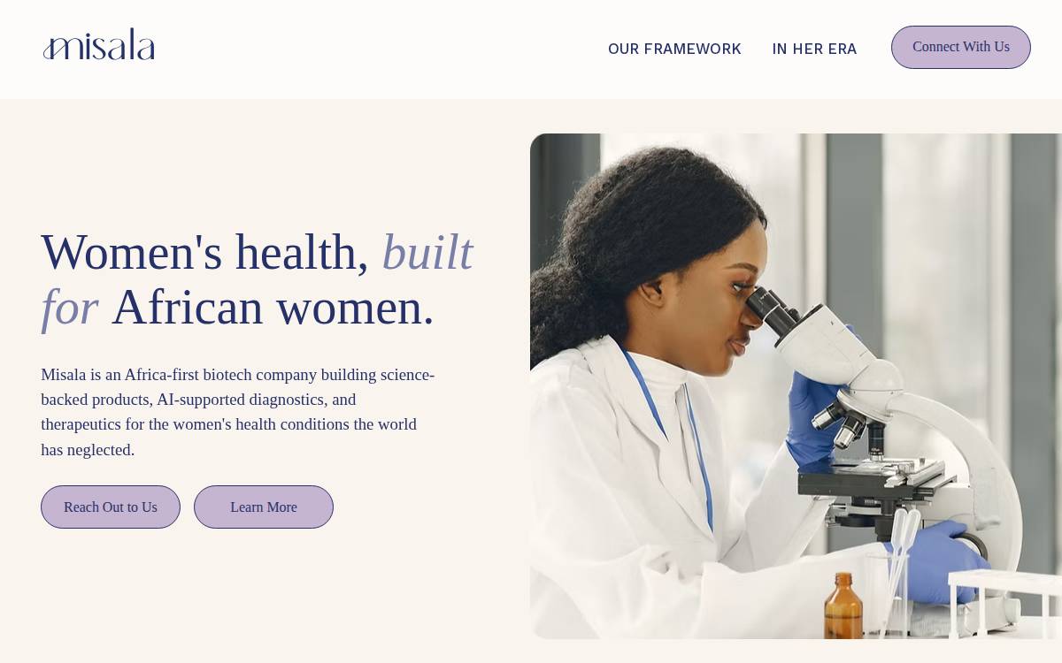 Misalamed website preview