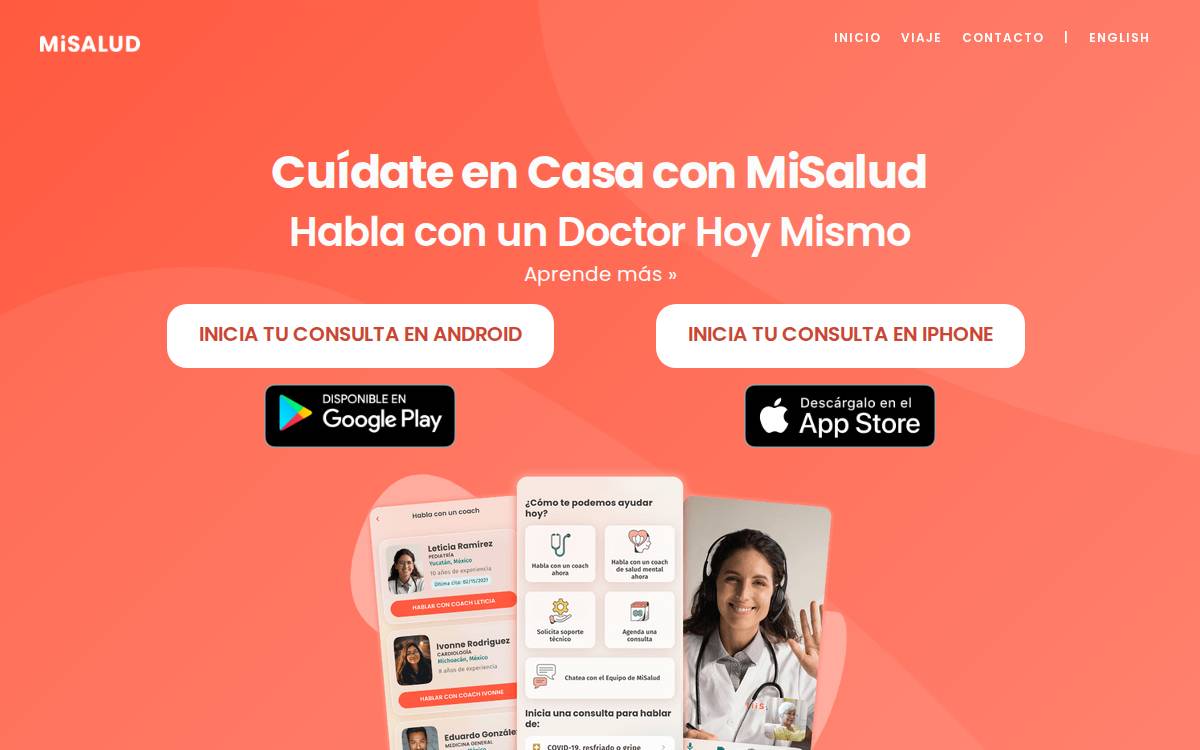 MiSalud website preview