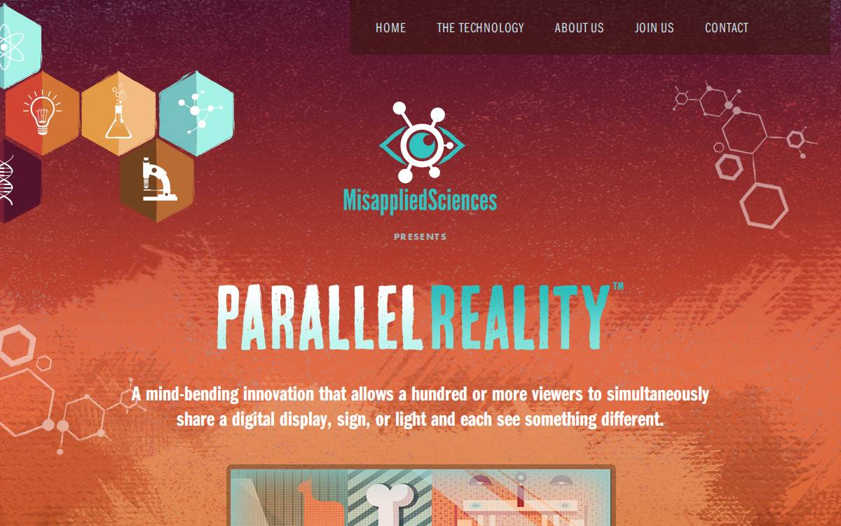 Misapplied Sciences, Inc. website preview