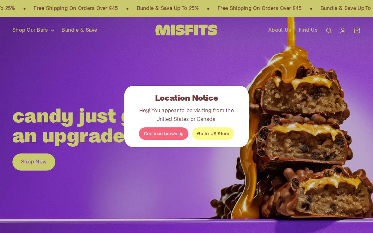 Misfits website preview