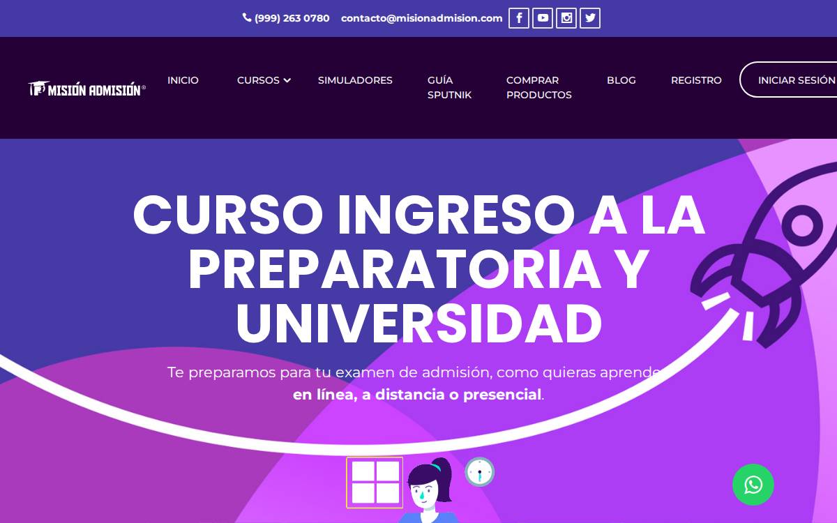 Mision Admision website preview