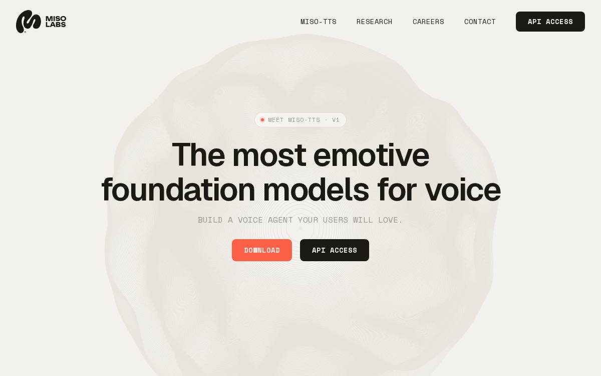 Miso Labs website preview