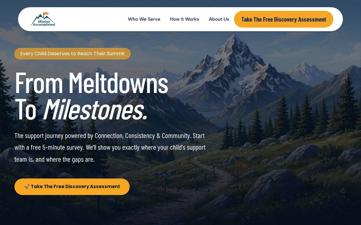 Mission Accomplished website preview