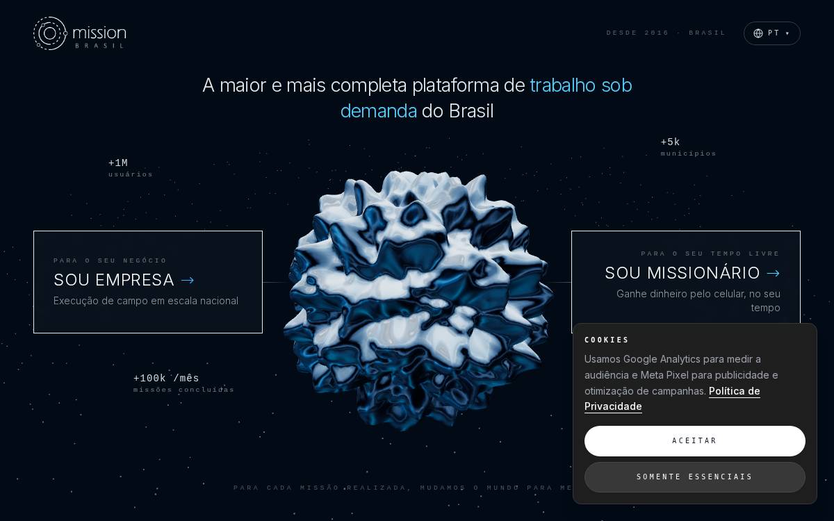 Mission Brasil website preview