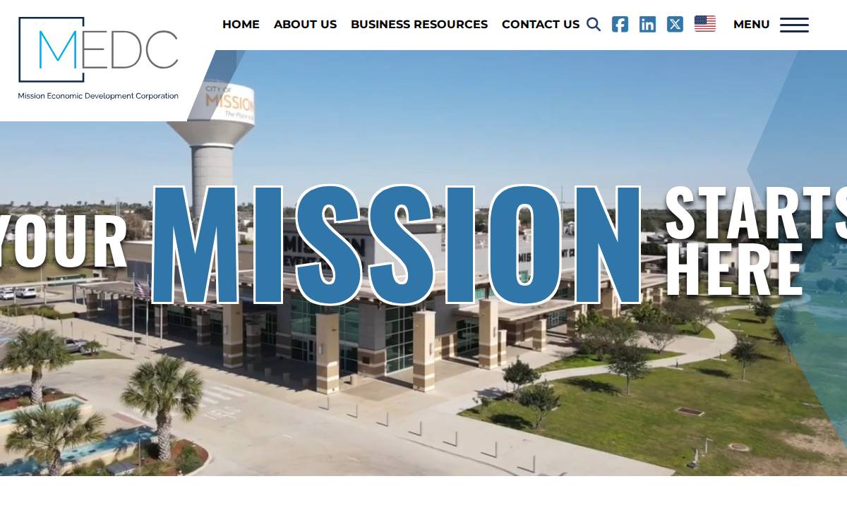 Mission Economic Development Corporation website preview