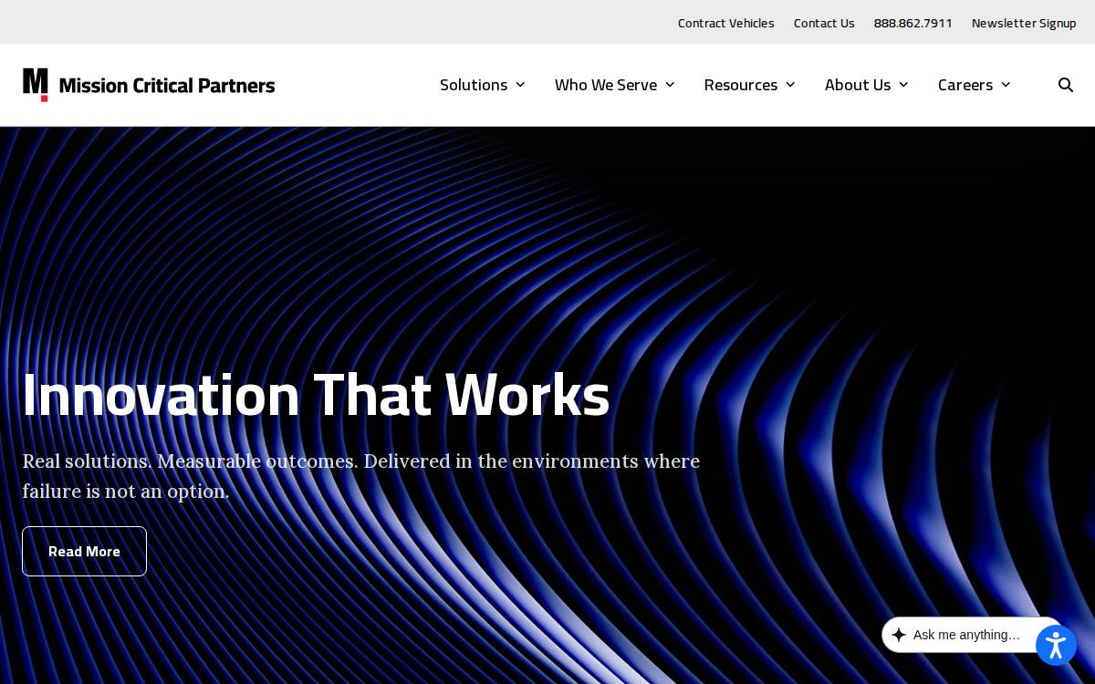 Mission Critical Partners website preview