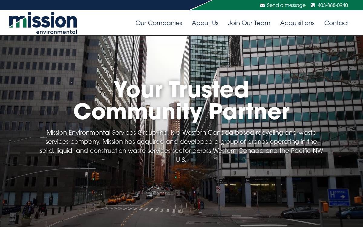 Missionesg website preview