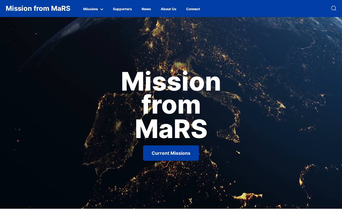 Missionfrommars website preview
